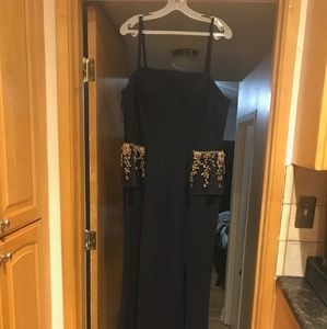 Navy blue evening gown